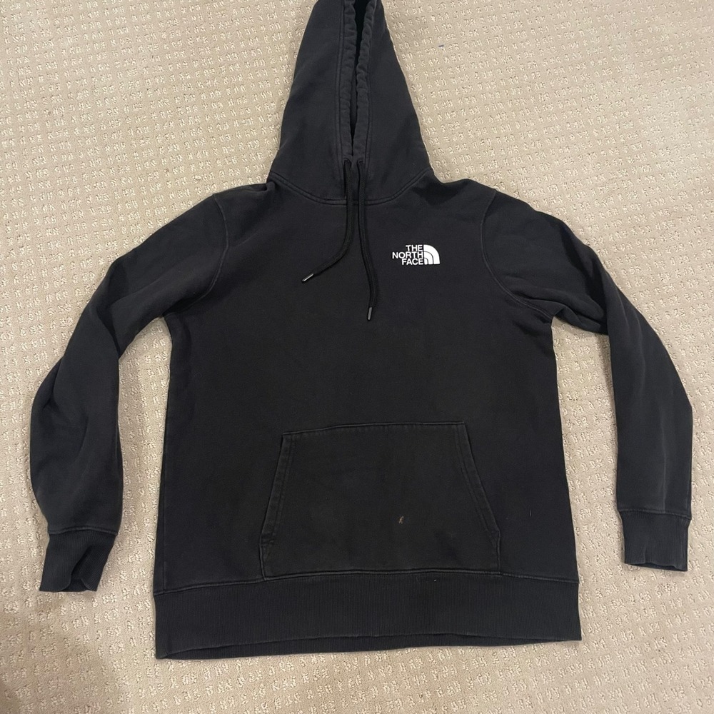 The North Face Womens Black Box Logo Pullover Hoodie Size M Never Stop Exploring